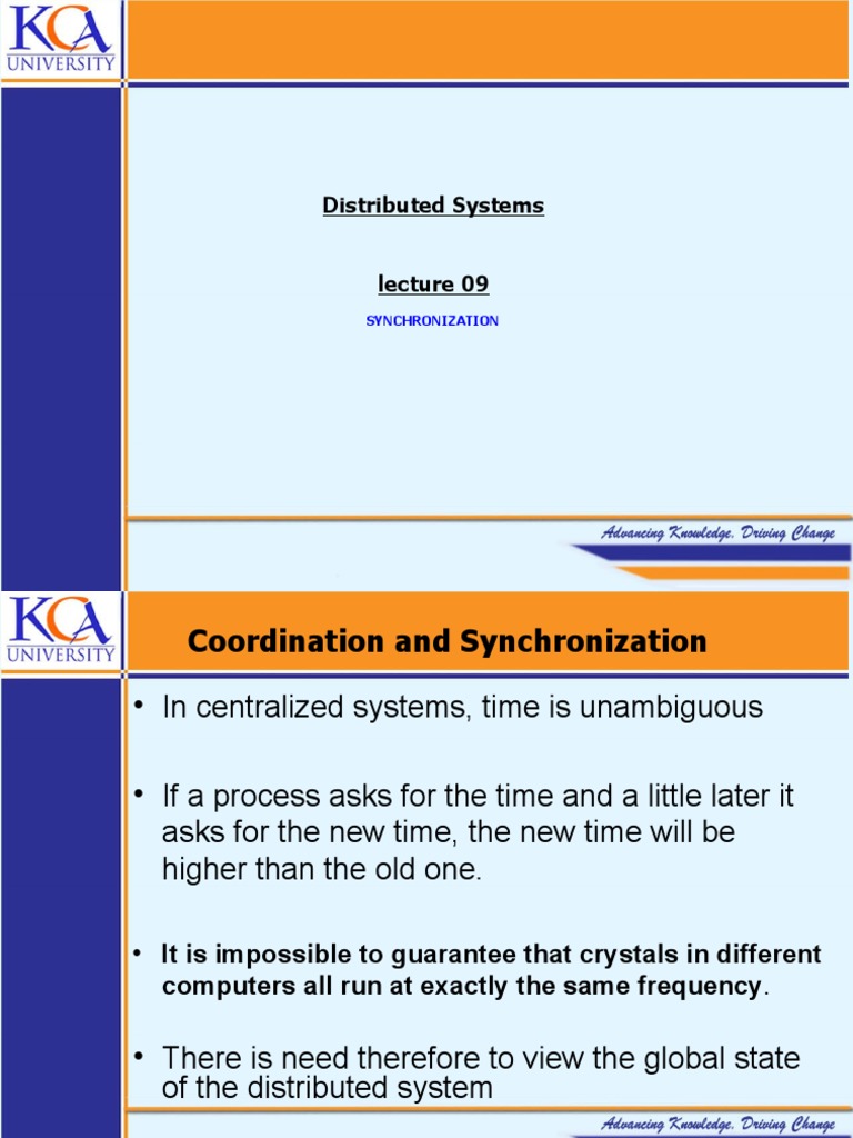 DISTRIBUTED SYSTEMS SLIDES-lesson8 | PDF | Clock | Time
