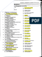 Rv. Row Multiple Choice Questions:: - Chapter - 1: Introduction To Management Accounting