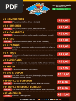 Cardápio Completo do Tatu Bola Bar | PDF | Pizza | Bebida