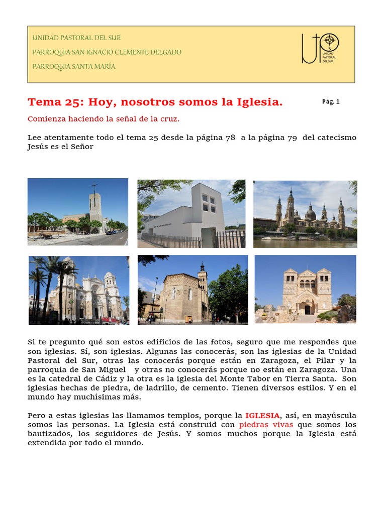 Hoy somos la Iglesia de Cristo | PDF | Iglesia Católica | María, madre ...