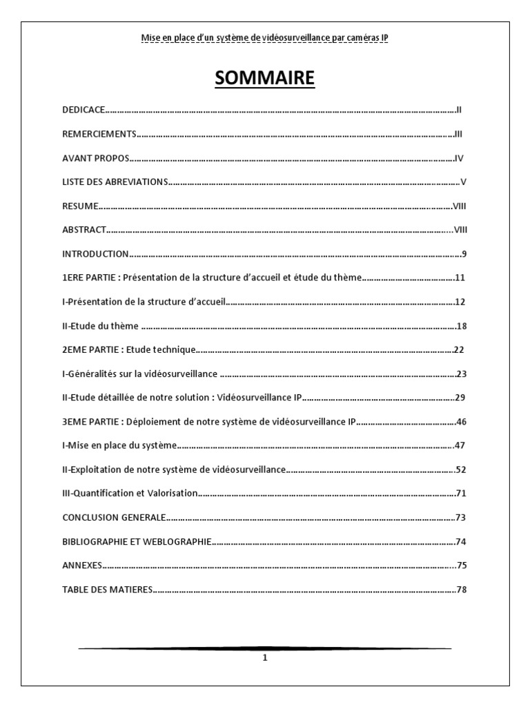 Schéma Installation Caméra De Surveillance Pdf Mise en Place D'un Système de Vidéosurveillance Par Caméras IP | PDF |  Télévision en circuit fermé | Streaming