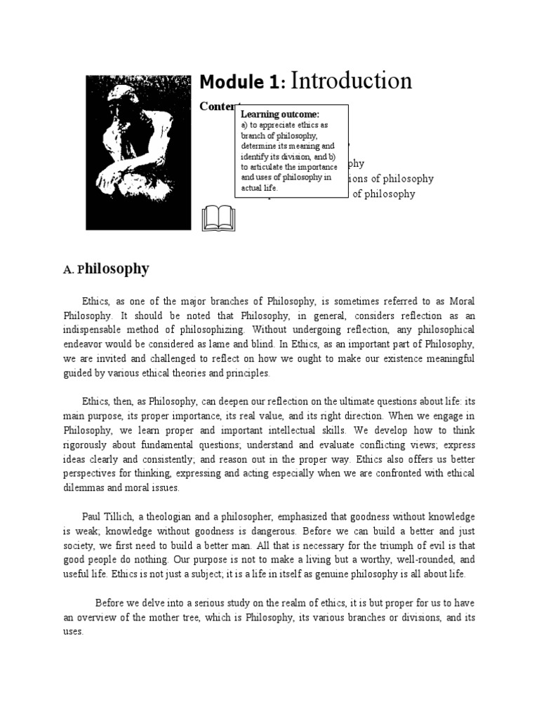 Philo of Man0-Module 1 | PDF | Rationalism | Science