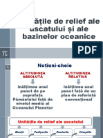 Unită Ile de Relief Ale Ț Uscatului I Ale Ș Bazinelor Oceanice