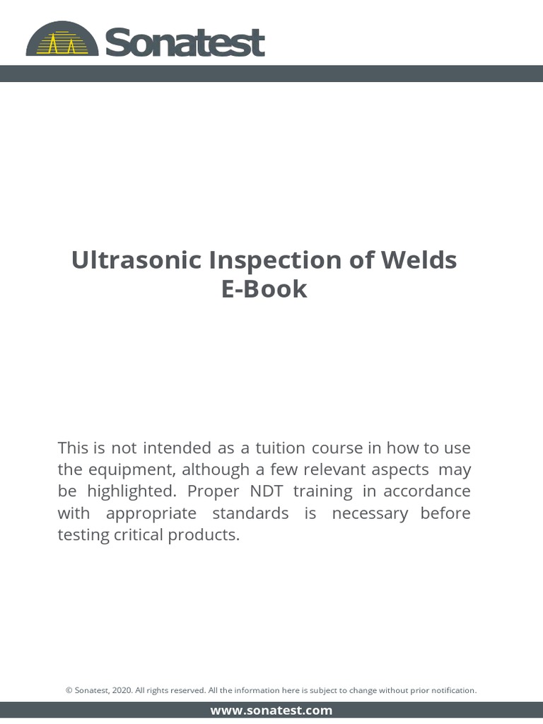 Ultrasonic Inspection of Welds E-Book | PDF | Nondestructive Testing ...