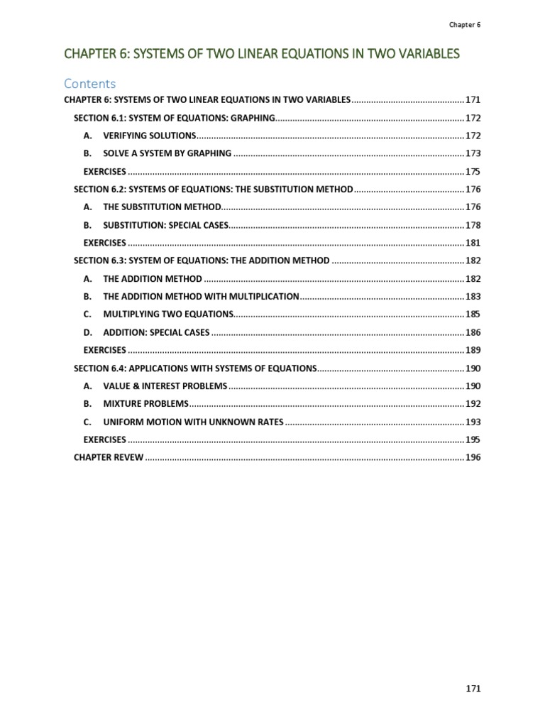 Solving Systems of Linear Equations | PDF | Equations | System Of ...