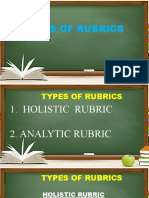 Types of Rubric - Report