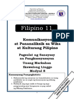 FILIPINO-11 Q1 Mod8