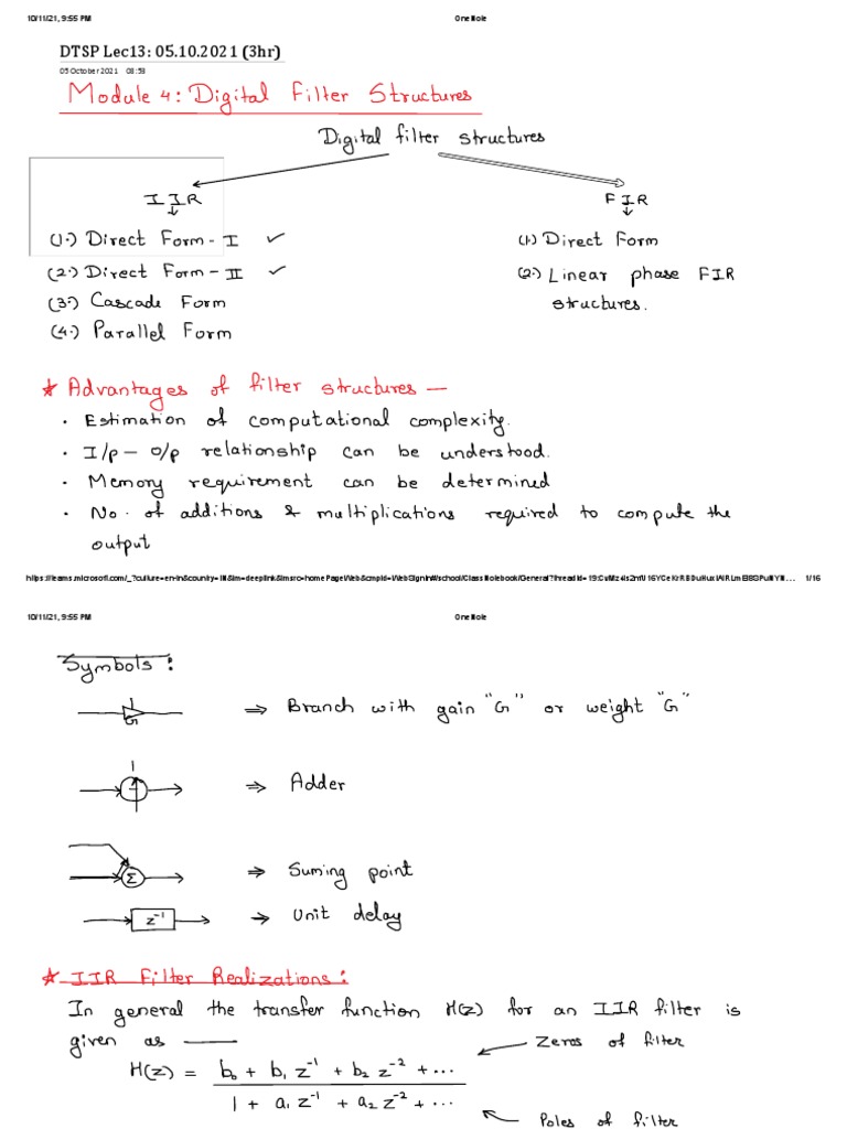 DTSP Lecture Notes - October 2021 | PDF