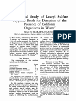 A Study of Lauryl Sulfate Tryptose Broth for Water Testing