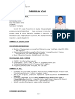 Curriculum Vitae: M. Kranthi Nadh, Darmareddy Colony, Near Anil Diabetic Center Kukatpalli, Hyderabad - Telangana