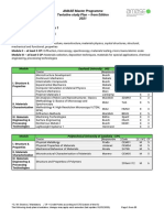 Adaptation Phase - Semester 1: AMASE Master Programme Tentative Study Plan - From Edition 2021