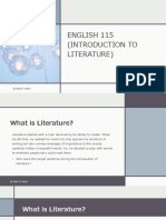English 115 (Introduction To Literature) : Section 5 Summer, 2021