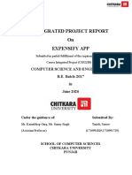 Integrated Project Report On Expensify App: Computer Science and Engineering B.E. Batch-2017 in June 2020