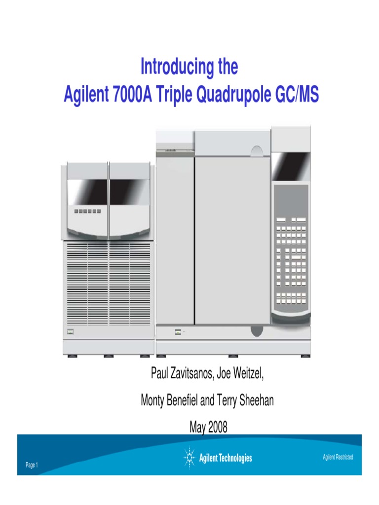 Agilent 7000A Triple Quadrupole GC/MS Overview | PDF | Mass ...