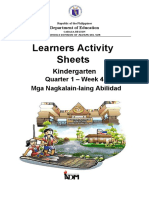 Learners Activity Sheets: Kindergarten