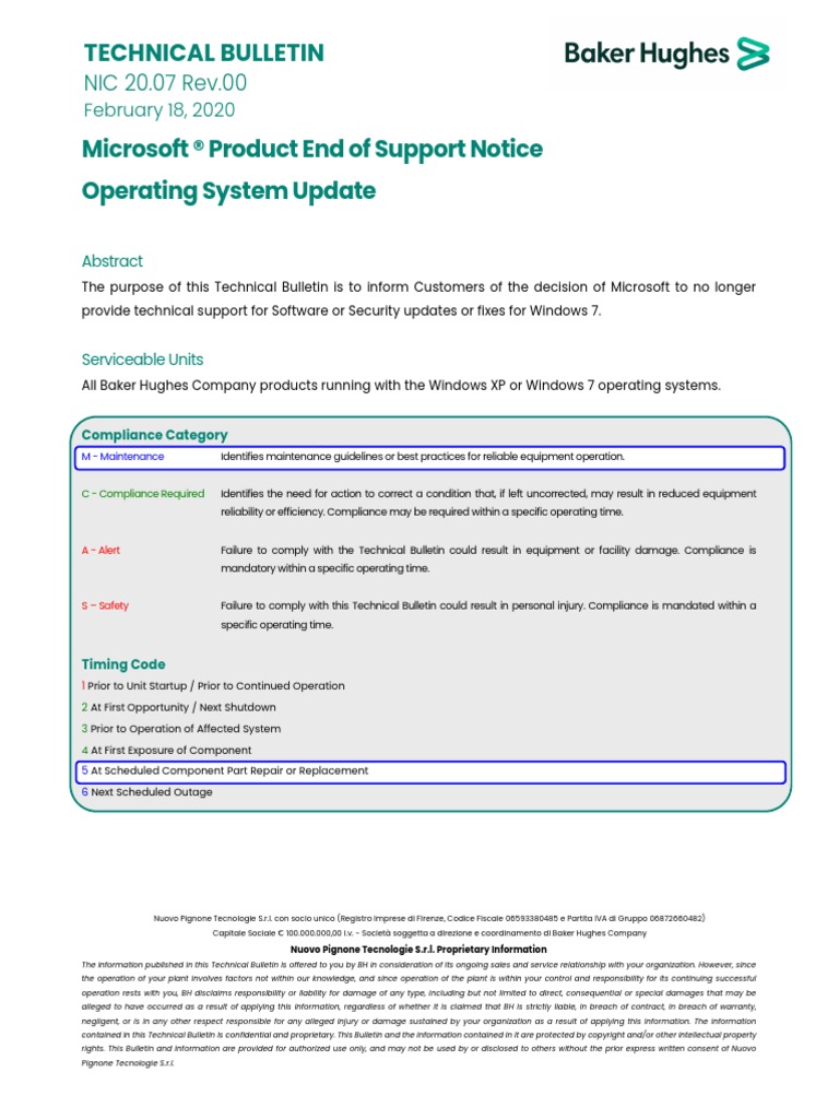1 - NIC 20.07 (Microsoft ® Product End of Support Notice - Operating ...