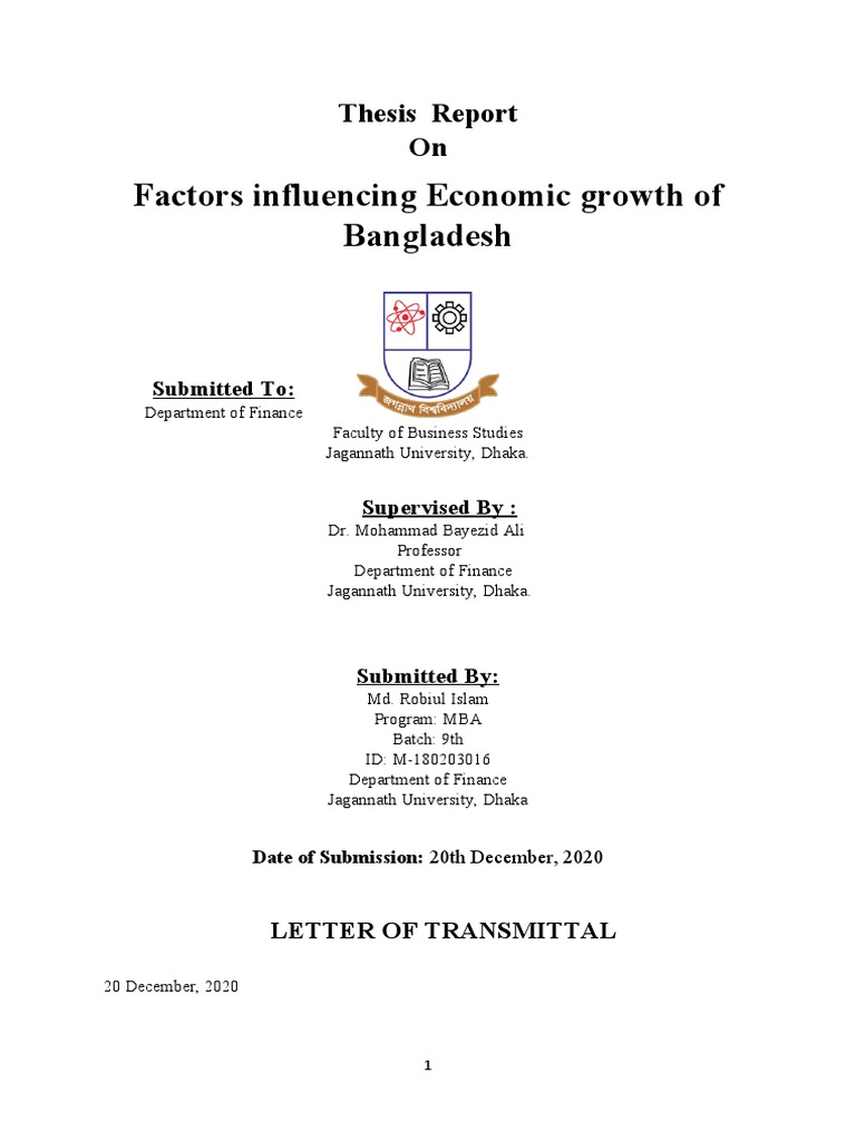 Factors Influencing Economic Growth of Bangladesh | PDF | Economic ...