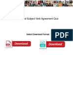 Compound Subject Verb Agreement Quiz