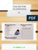 English Numbers and Telephone Spelling