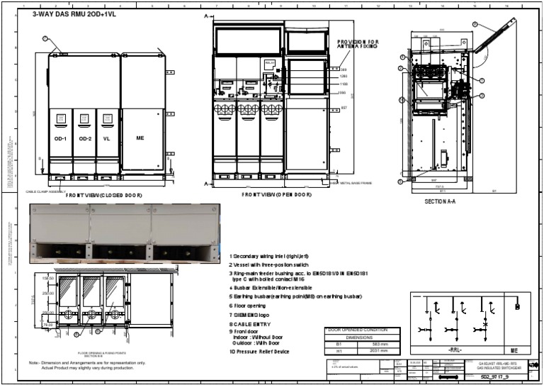 3-Way RMU Technical Drawing | PDF | Building Materials | Building ...