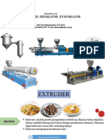 Pertemuan 2 Extruder, Separator, Evaporator