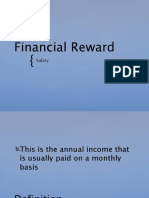 Financial Reward: Salary