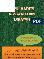 Materi 5 Ilmu Hadits Riwayah Dan Dirayah