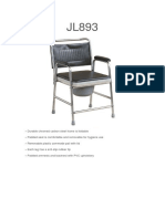 Comfortable Steel Commode Chair with Removable Pail
