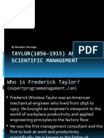 Taylor (1856-1915) and Scientific Management