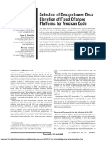 Selection of Design Lower Deck Elevation of Fixed Offshore Platforms For Mexican Code