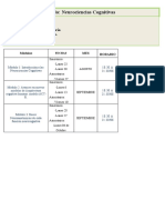 Cronograma 2021 - Capacitacion Disciplinar Curso de Posg Neurociencias Cognitivas