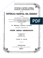 Coleccion Legislativa de La Republica Oriental Del Uruguay o Sea Recopilacion Cronologica Por Matias Alonso Criado Tomo 3