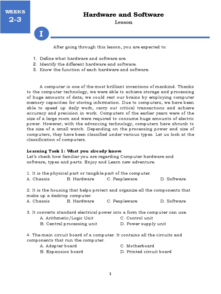 Understanding ICT Hardware and Software | PDF | Computer Network ...