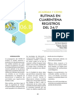 Academia y COVID. Rutinas en Cuarentena Registros Del 24.7