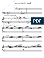 Piano Exercises for Speed