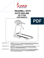 Treadmill With Auto Incline: User Manual
