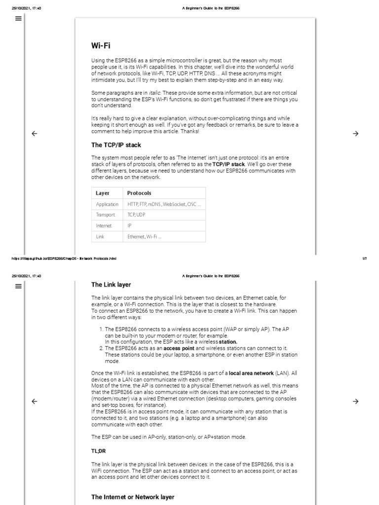 A Beginner's Guide To The ESP8266 PDF Ip Address Hypertext Transfer Protocol