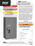 ASCO Series 300 ATS Operator Manual | PDF | Relay | Switch