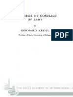 KEGEL, Gerhard. The Crisis of Conflict of Laws