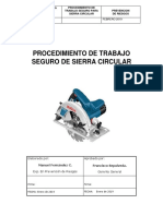 Procedimiento de Trabajo Seguro de Sierra Circular