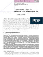 The Democratic Costs of Constitutionalisation: The European Case / Dieter Grimm