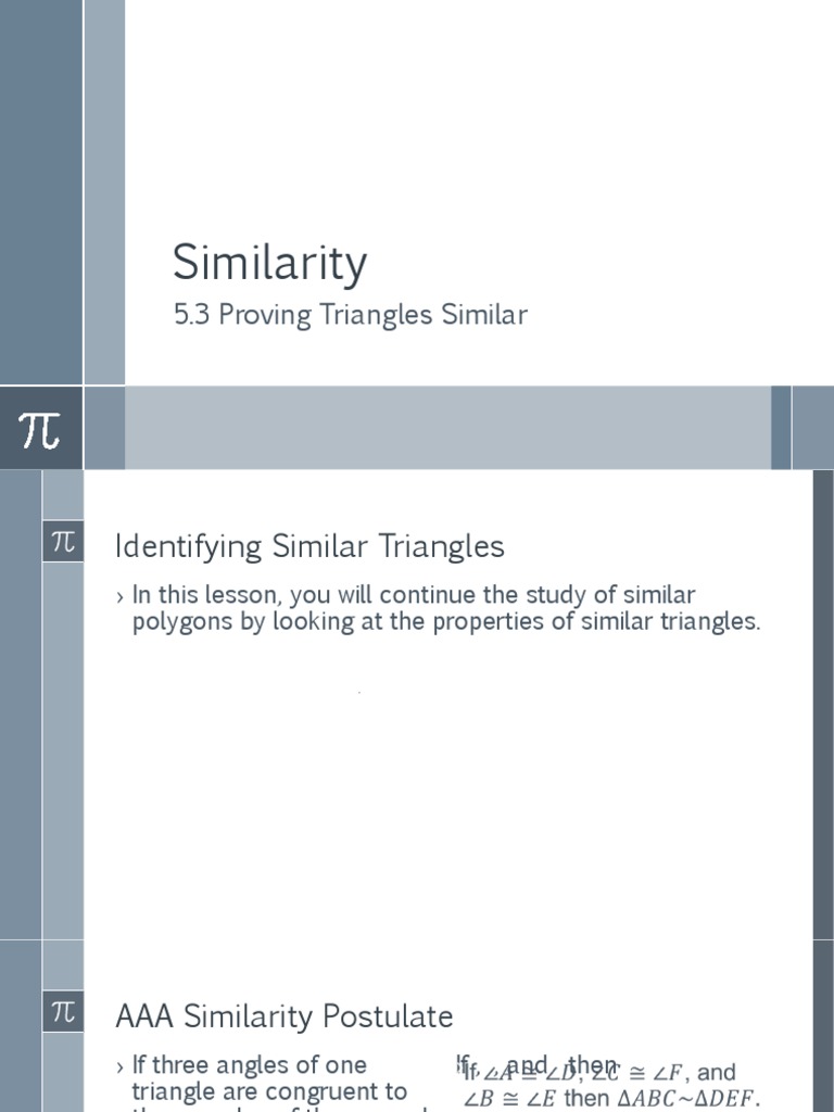 Triangle Similarity Proofs Explained | PDF | Triangle | Geometric Shapes