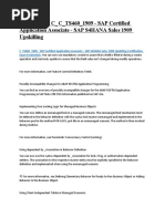 The Ultimate C - C - TS460 - 1909 - SAP Certified Application Associate - SAP S4HANA Sales 1909 Upskilling