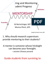 Mentoring and Monitoring Student Progress: Ed Bertschinger, MIT Monica Plisch, APS