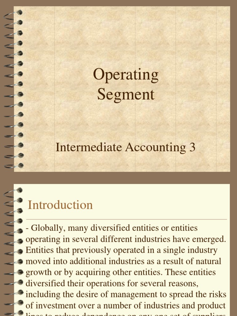 Operating Segment | PDF | Revenue | Financial Statement