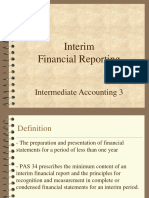 Interim Financial Reporting: Intermediate Accounting 3