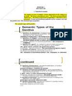 The Noun (II): Analyzing Structural and Semantic Types of the Genitive Case