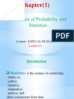 The Nature of Probability and Statistics: Lecturer: FATEN AL-HUSSAIN