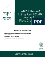 LAMDA Grade 6 Acting: Unit SDL6P Lesson 21:: Piece 2 Selection