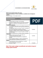 Rúbrica y Guía para El Primer Trabajo Extraclase